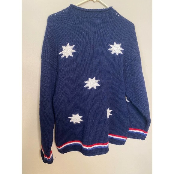 VINTAGE Wool American Classic Blue Sweater - Picture 8 of 10